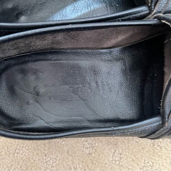 Cole Haan Black Leather Resort Gold Buckle Italy Leather Loafers - Picture 5 of 8